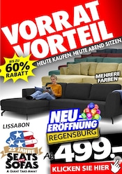 Aktueller Seats and Sofas Möbel & Einrichtung Prospekt in Kallmünz und Umgebung, "VORRAT VORTEIL" mit 1 Seite, 04.05.2024 - 11.05.2024