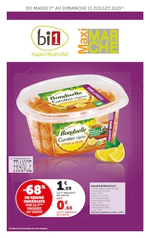 Prospectus Bi1 à Époisses, "bi1 supermarché Maxi MARCHÉ", 16 pages de promos valables du 01/07/2025 au 13/07/2025