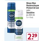 Rasierschaum Protect & Care oder Sensitive Angebote von Nivea Men bei Rossmann Leinfelden-Echterdingen für 2,29 €