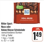 Aktuelles Nuss oder Kakao Klasse Schokolade Angebot bei nah und gut in Nürnberg ab 1,49 €