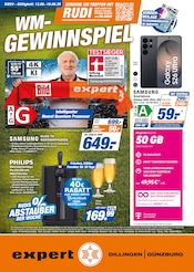 Fernseher im expert Prospekt in Günzburg Aktueller expert Prospekt mit Fernseher, "Top Angebote", Seite 1