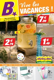 Promos Chaise dans le catalogue "Vive les VACANCES !" de Bazarland Chaise en promo dans le catalogue Bazarland à la page 1