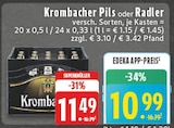 Aktuelles Pils oder Radler Angebot bei E center in Kleve ab 10,99 €