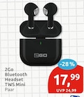 Bluetooth Headset TWS Mini von 2Go im aktuellen budni Prospekt für 17,99 €