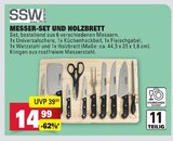 Messer-Set und Holzbrett im Angebot bei E center in Wiesbaden Messer-Set und Holzbrett Angebote von SSW bei E center Wiesbaden für 14,99 €
