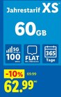 Jahrestarif XS bei Lidl im Prospekt "" für 62,99 €