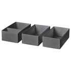 Behälter 3er-Set dunkelgrau Angebote von SKUBB bei IKEA Bietigheim-Bissingen für 4,99 €