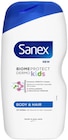 Lot de 2 gels douche enfant dermo biome protect - SANEX dans le catalogue Carrefour