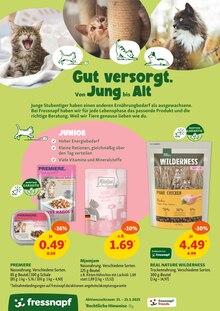 Katzenfutter im aktuellen Fressnapf Prospekt (Moers) Katzenfutter im Fressnapf Prospekt "Kleine Preise, große Freude" mit 14 Seiten (Moers)