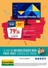 Prix et réduction Ecran Ordinateur dans le prospectus Bureau Vallée en cours Offre Ecran Ordinateur dans le catalogue Bureau Vallée du moment à la page 14