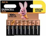 Piles Plus 100% x16 AA / LR06 - DURACELL en promo chez Intermarché Limoges à 9,79 €