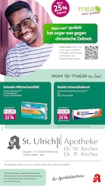 mea - meine apotheke Apotheken Prospekt der aktuellen Woche mit 4 Seiten, gültig von 01.06.2026 bis 30.06.2026, in Hohenpeißenberg und Umgebung Aktueller mea - meine apotheke Apotheken Prospekt in Hohenpeißenberg und Umgebung, "Unsere Juni-Angebote" mit 4 Seiten, 01.06.2026 - 30.06.2026