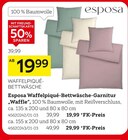 Waffelpiqué-Bettwäsche-Garnitur „Waffle“ von esposa im aktuellen XXXLutz Möbelhäuser Prospekt für 19,99 €