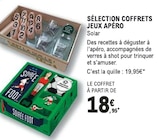 Sélection coffrets jeux apéro - SOLAR en promo chez E.Leclerc Aurillac à 18,95 €