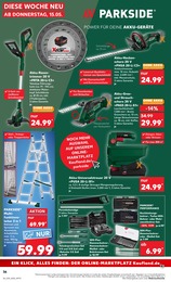 Akku-Heckenschere Angebot & Preis im aktuellen Kaufland Prospekt Akku-Heckenschere Angebot im aktuellen Kaufland Prospekt auf Seite 49