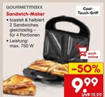 Sandwich-Maker von GOURMETmaxx im aktuellen Netto Marken-Discount Prospekt für 9,99 €