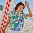 Promo T-shirt manches courtes coton Stitch multicolore femme à 12,99 € dans le catalogue La Halle à Pantin