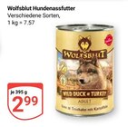 Hundennassfutter Wild Duck & Turkey Angebote von Wolfsblut bei GLOBUS Nettetal für 2,99 €