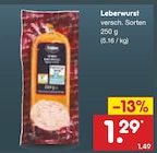 Leberwurst Angebote bei Netto Marken-Discount Grevenbroich für 1,29 €