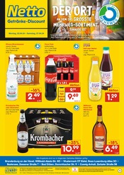 Aktueller Netto Marken-Discount Prospekt mit Bier, "DER ORT, AN DEM DAS GRÖSSTE MEHRWEG-SORTIMENT ZUHAUSE IST.", Seite 1