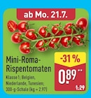 ALDI Nord Ilsenburg - Mini-Roma-Rispentomaten Angebot im Prospekt Mini-Roma-Rispentomaten bei ALDI Nord im Ilsenburg Prospekt für 0,89 €