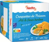 20 croquettes de poisson ail et fines herbes MSC surgelées - Netto en promo chez Netto 20 croquettes de poisson ail et fines herbes MSC surgelées - Netto dans le catalogue Netto
