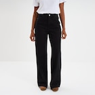 Jeans large coton denim noir femme dans le catalogue La Halle