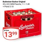 Budvar Original Angebote von Budweiser bei GLOBUS Rostock für 13,99 €