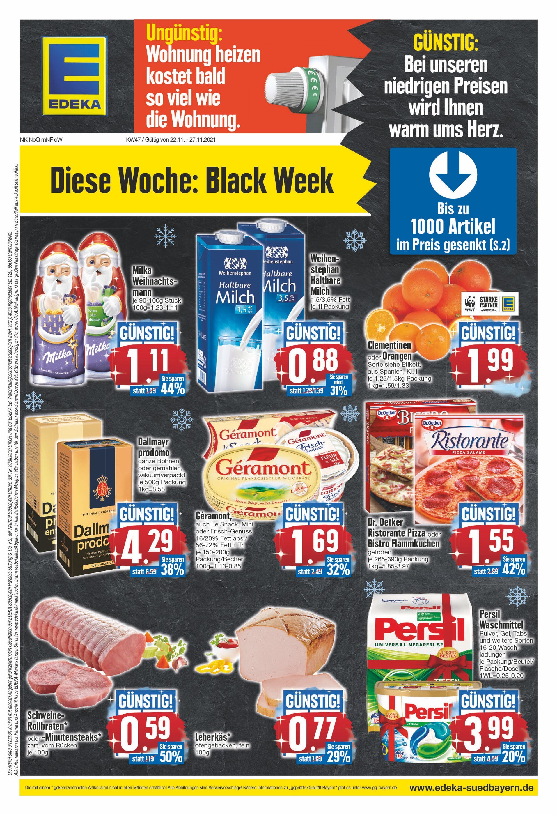 EDEKA Prospekt für Saldenburg mit 20 Seiten EDEKA Prospekt für Saldenburg: "Diese Woche: Black Week!", 20 Seiten, 22.11.2021 - 27.11.2021