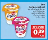 Sahne Joghurt im Angebot bei Marktkauf in Altenburg Sahne Joghurt Angebote von Zott bei Marktkauf Altenburg für 0,39 €