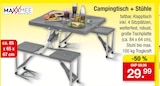 Campingtisch + Stühle von MAXXMEE für 29,99 € bei Zimmermann im Angebot Campingtisch + Stühle von MAXXMEE im aktuellen Zimmermann Prospekt