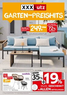 Gartenmöbel im aktuellen XXXLutz Möbelhäuser Prospekt (Fürth) Gartenmöbel im XXXLutz Möbelhäuser Prospekt "GARTEN-PREISHITS" mit 7 Seiten (Fürth)