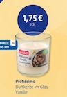 Duftkerze im Glas Vanille Angebote von Profissimo bei dm-drogerie markt Osnabrück für 1,75 €