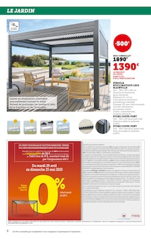 Promotion Table de jardin pliante dans le prospectus Hyper U, valable du 29/04/2025 au 11/05/2025 Promo Table de jardin pliante dans le catalogue Hyper U du moment à la page 8