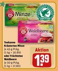 Kräutertee Minze oder Früchtetee Waldbeere Angebote von Teekanne bei REWE Chemnitz für 1,39 €