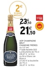AOP champagne brut chanoine frères en promo chez Intermarché Châtellerault à 21,50 €