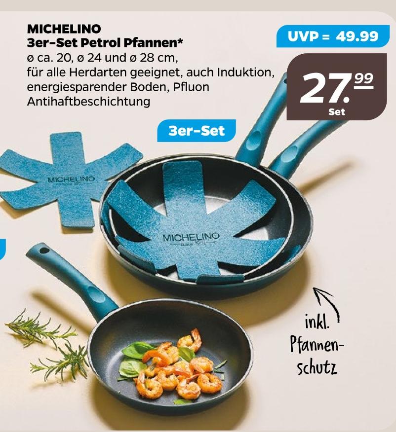 3er-Set Petrol Pfannen