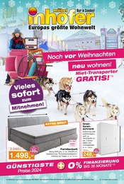 Aktueller Möbel Inhofer Prospekt mit Bett, "Noch vor Weihnachten neu wohnen!", Seite 1