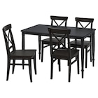 Tisch und 4 Stühle schwarz/braunschwarz Angebote von DANDERYD / INGOLF bei IKEA Gifhorn für 368,96 €