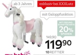 Einhorn im XXXLutz Möbelhäuser Prospekt Reittier „Einhorn“ von My Baby Lou im aktuellen XXXLutz Möbelhäuser Prospekt für 119,90 €