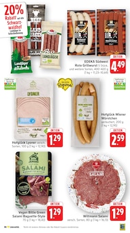 Wurst im EDEKA Prospekt "Aktuelle Angebote" mit 43 Seiten (Karlsruhe)