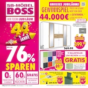 Kleiderschrank im SB Möbel Boss Prospekt in Saarlouis Aktueller SB Möbel Boss Prospekt mit Kleiderschrank, "Wir feiern Jubiläum!", Seite 1