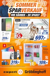 Kühlschrank im expert Gröblinghoff Prospekt in Viersen Aktueller expert Gröblinghoff Prospekt mit Kühlschrank, "SOMMERSPARVERKAUF", Seite 1