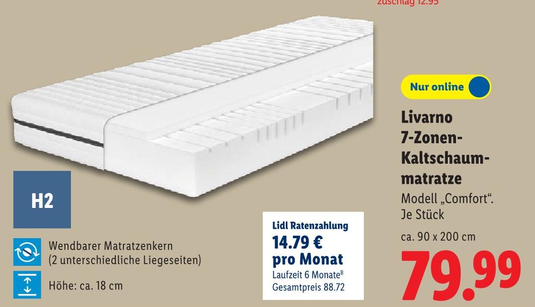 7-Zonen-Kaltschaummatratze