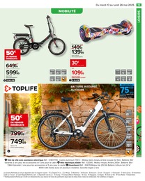 Prix et réduction Vélo Électrique dans le prospectus Carrefour en cours Offre Vélo Électrique dans le catalogue Carrefour du moment à la page 17
