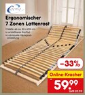 Ergonomischer 7 Zonen Lattenrost Angebote von Coemo bei Netto Marken-Discount Fulda für 59,99 €