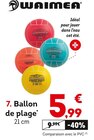 Ballon de plage 21 cm - WAIMEA à 5,99 € dans le catalogue Sport 2000