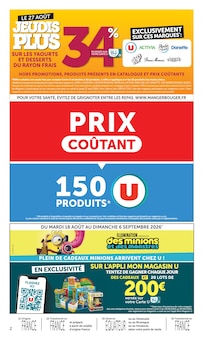Catalogue Super U de la semaine 34, "SUPER U", page 2, 18/08/2026 - 30/08/2026 Prospectus Super U en cours, "SUPER U", page 2 sur 36