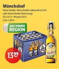 Natur Radler im Angebot bei Getränke Hoffmann in Weiden Natur Radler Angebote von Mönchshof bei Getränke Hoffmann Weiden für 13,99 €