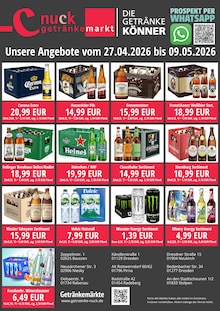 Franziskaner im Nuck Getränke Prospekt "DIE GETRÄNKEKÖNNER" mit 2 Seiten (Dresden)